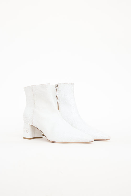 Miu Miu Crackle Jewel Ankle Boot
