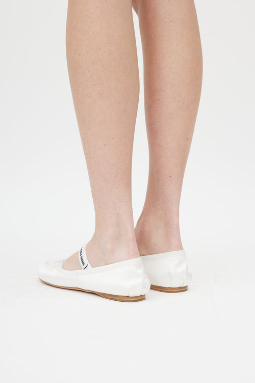 Satin Logo Ballet Flat