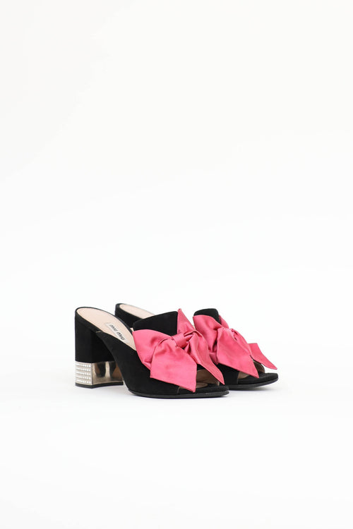 Miu Miu Suede Bow Mule