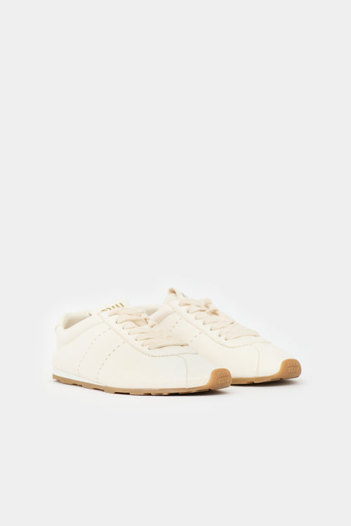 Miu Miu Nappa Leather Plume Sneaker