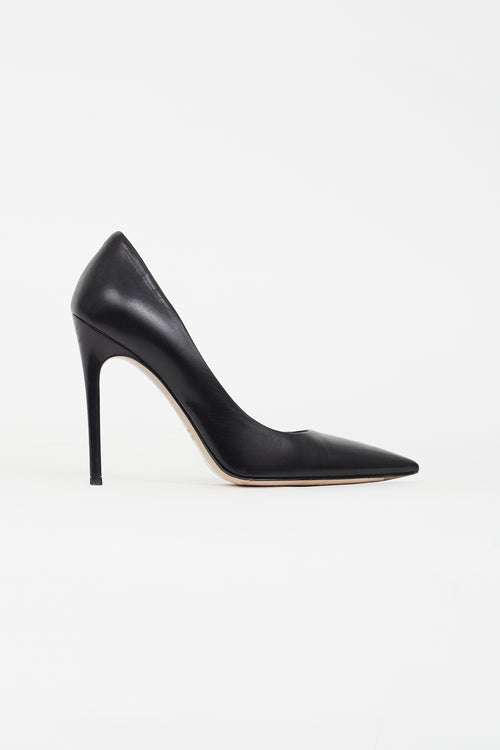Miu Miu Black Leather D'Orsay Pump