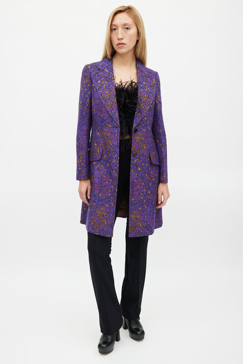 Miu Miu Fall 2012 Purple & Yellow Floral Jacket