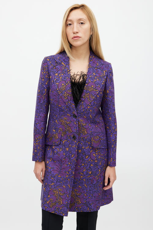 Miu Miu Fall 2012 Purple & Yellow Floral Jacket