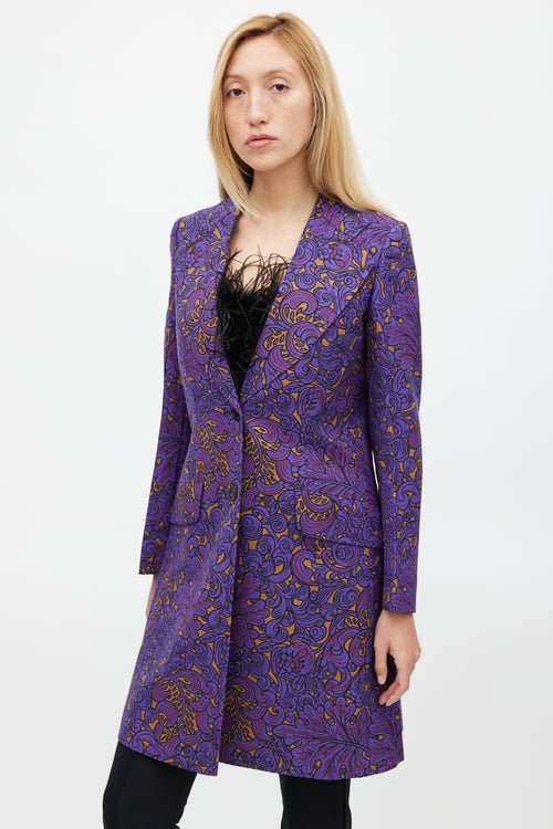 Miu Miu Fall 2012 Purple & Yellow Floral Jacket