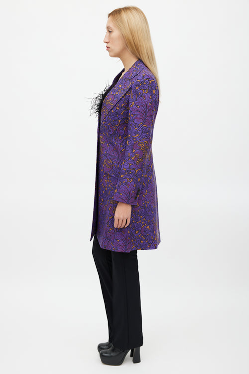 Miu Miu Fall 2012 Purple & Yellow Floral Jacket