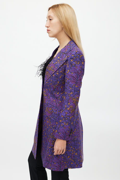 Miu Miu Fall 2012 Purple & Yellow Floral Jacket