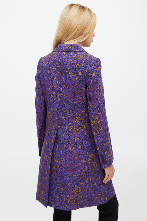 Miu Miu Fall 2012 Purple & Yellow Floral Jacket