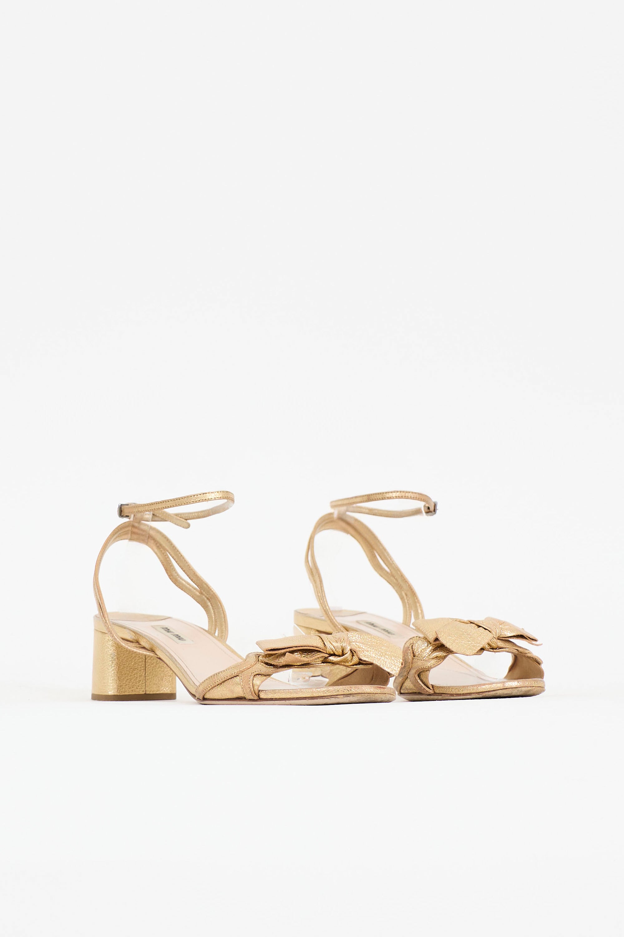 Miu Miu Leather Bow Sandal