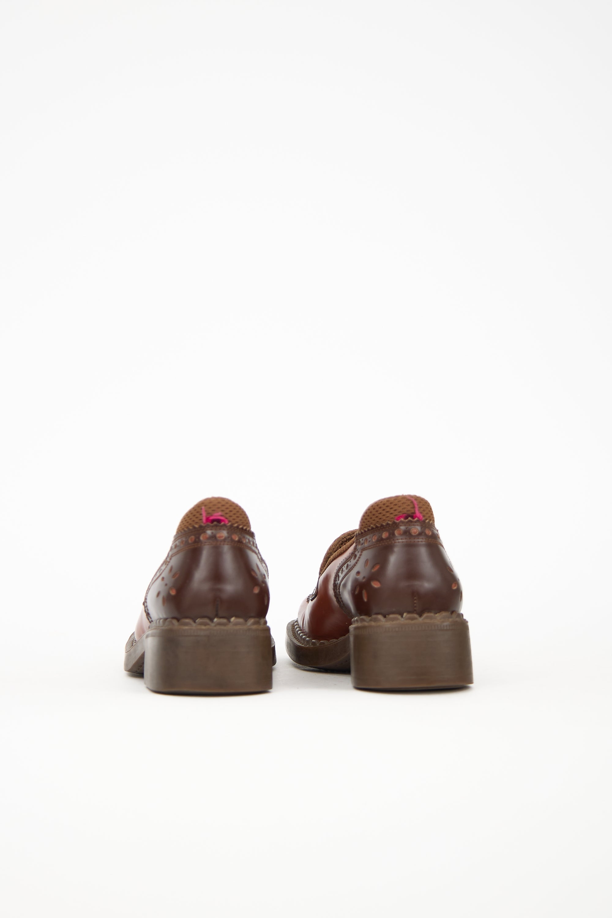 Miu Miu Leather Brogue Loafer