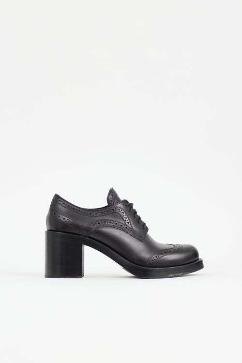 Miu Miu Leather Heeled Brogue