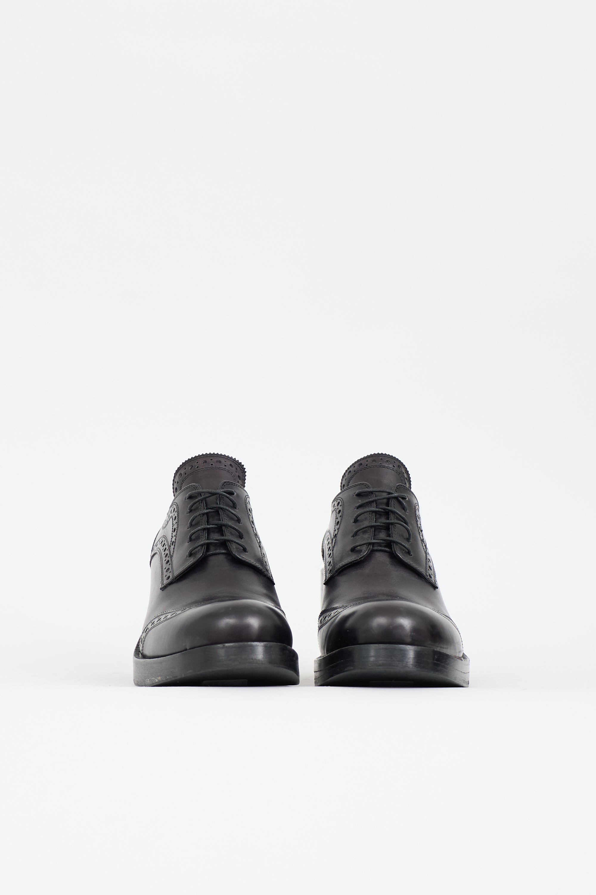Miu Miu Leather Heeled Brogue