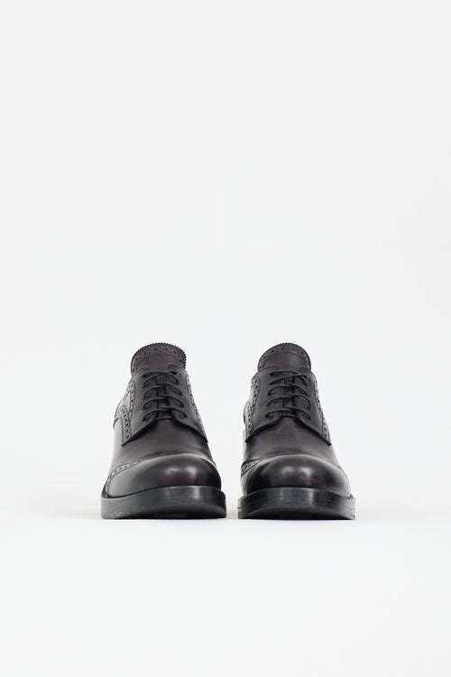 Miu Miu Leather Heeled Brogue