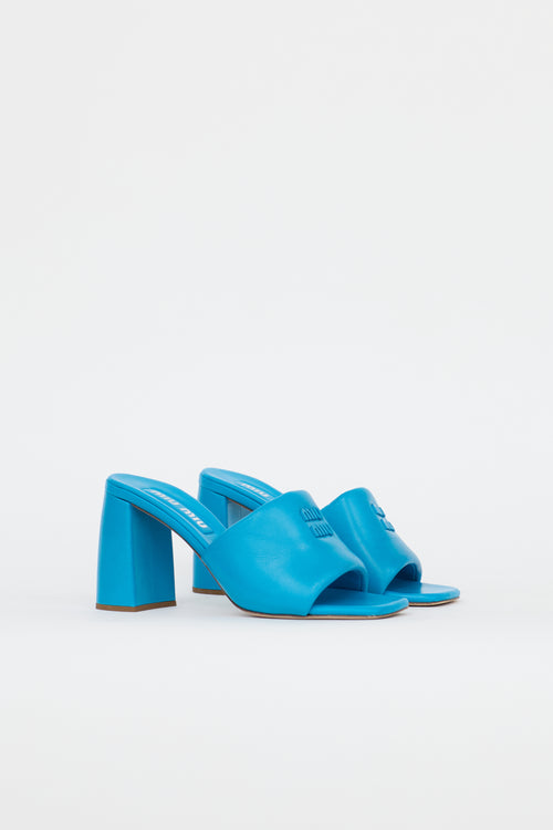 Miu Miu Leather Logo Mule