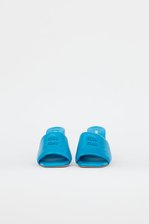 Miu Miu Leather Logo Mule