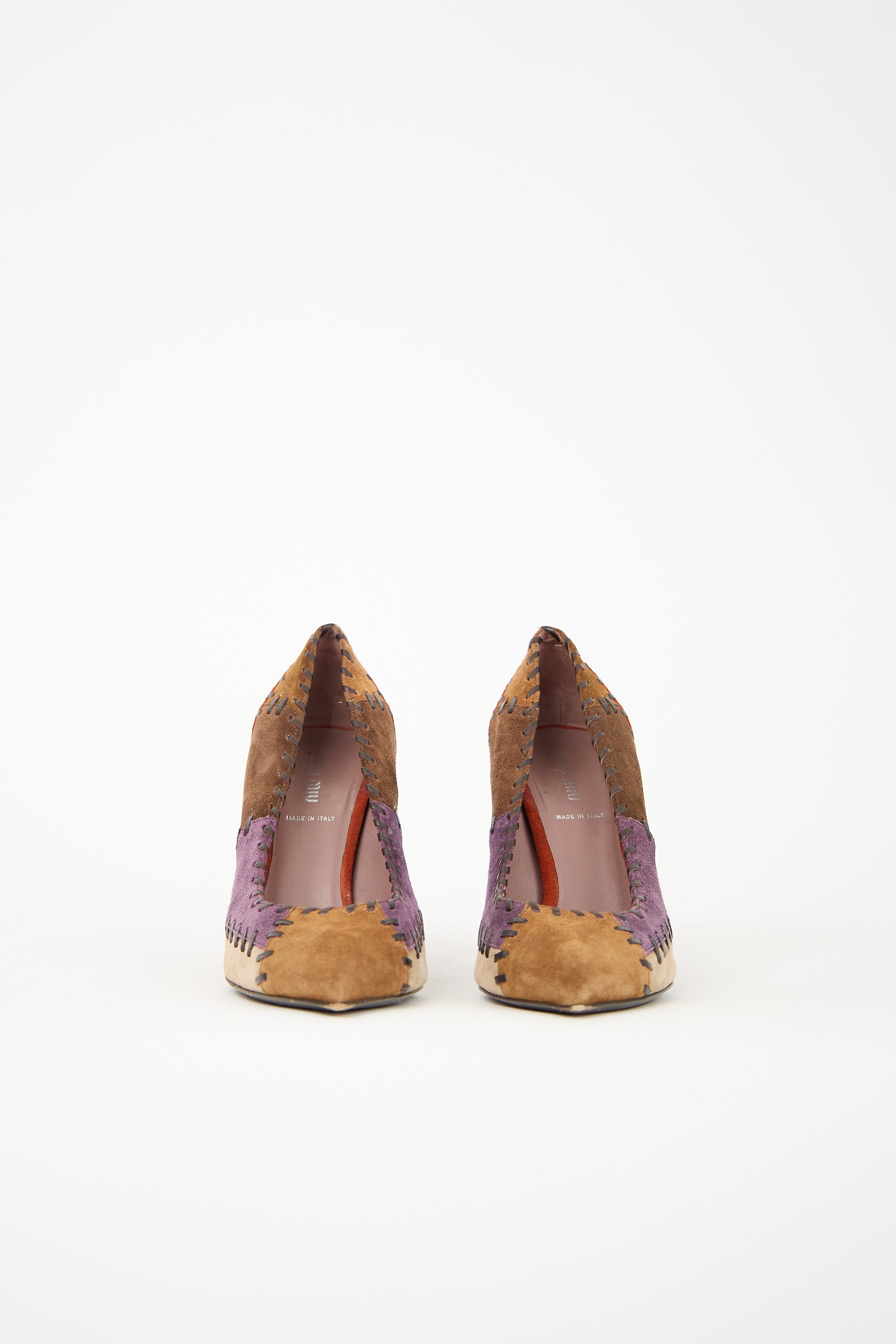 Miu Miu Suede Patchwork Pump