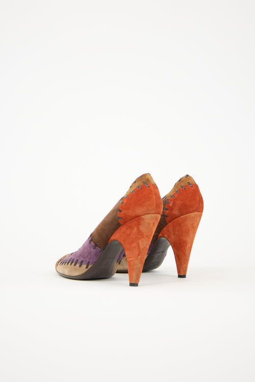 Miu Miu Suede Patchwork Pump