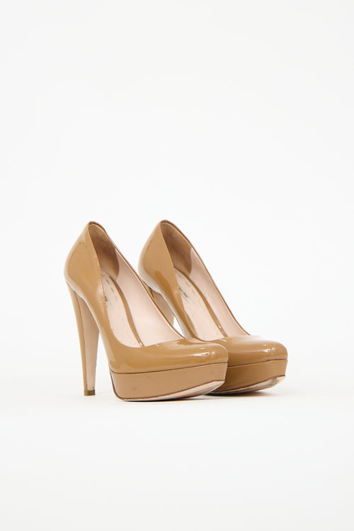 Miu Miu Patent Leather Platform Pump