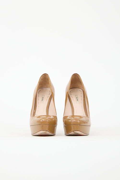 Miu Miu Patent Leather Platform Pump