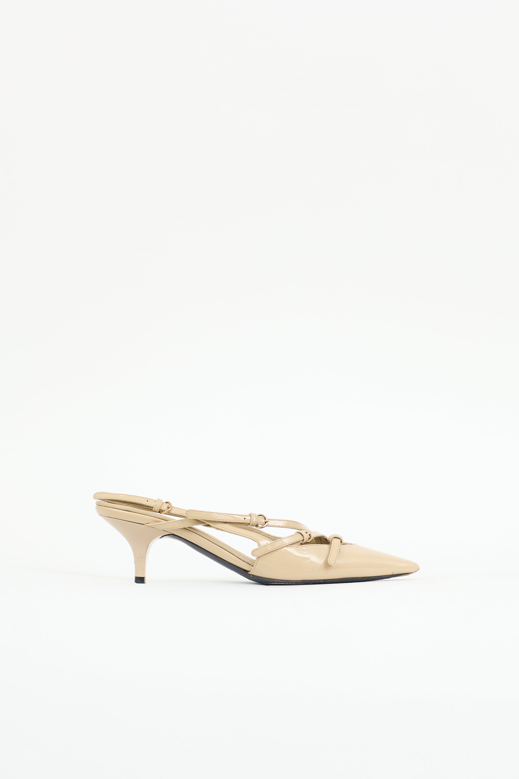 Miu Miu Patent Buckle Slingback Pump