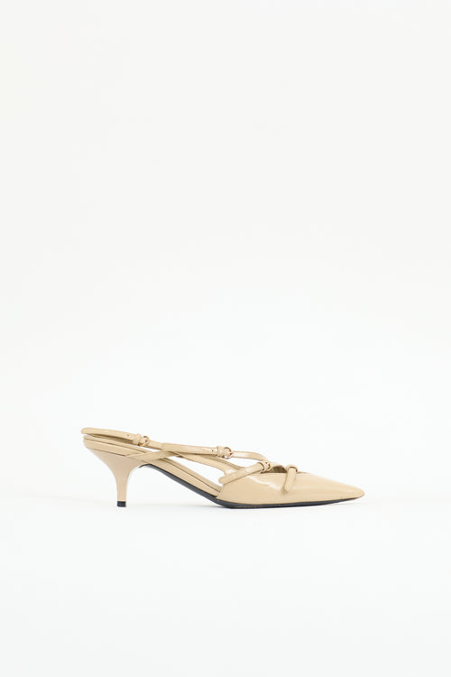 Miu Miu Patent Buckle Slingback Pump