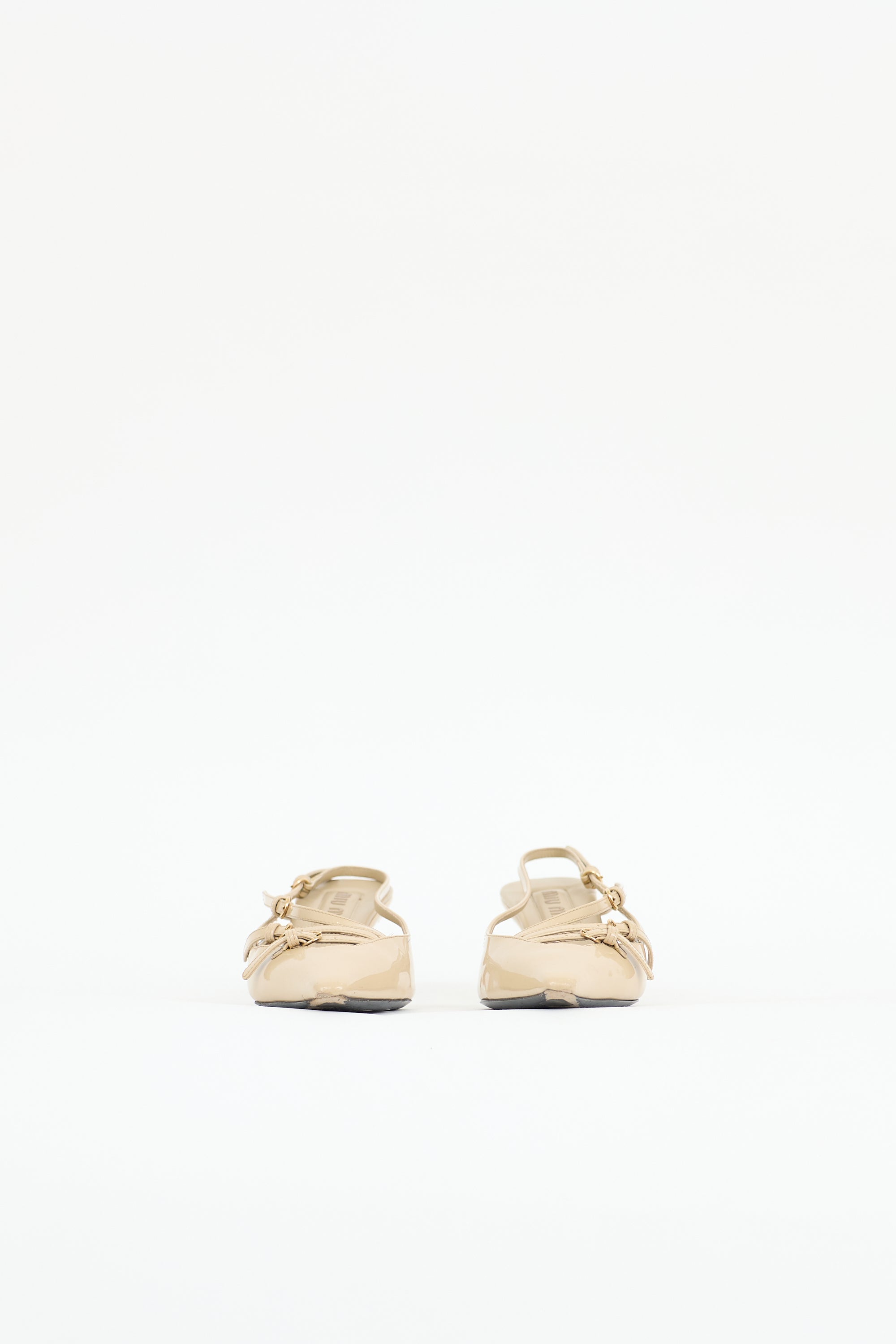 Miu Miu Patent Buckle Slingback Pump