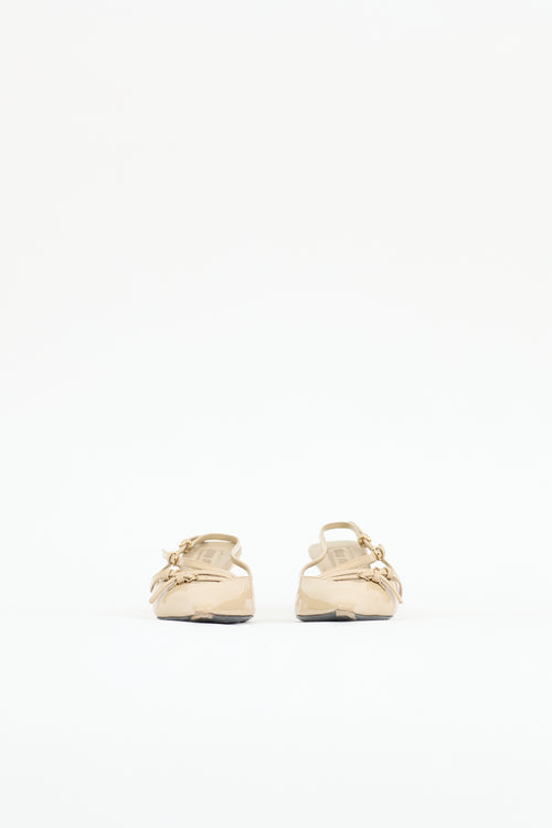 Miu Miu Patent Buckle Slingback Pump