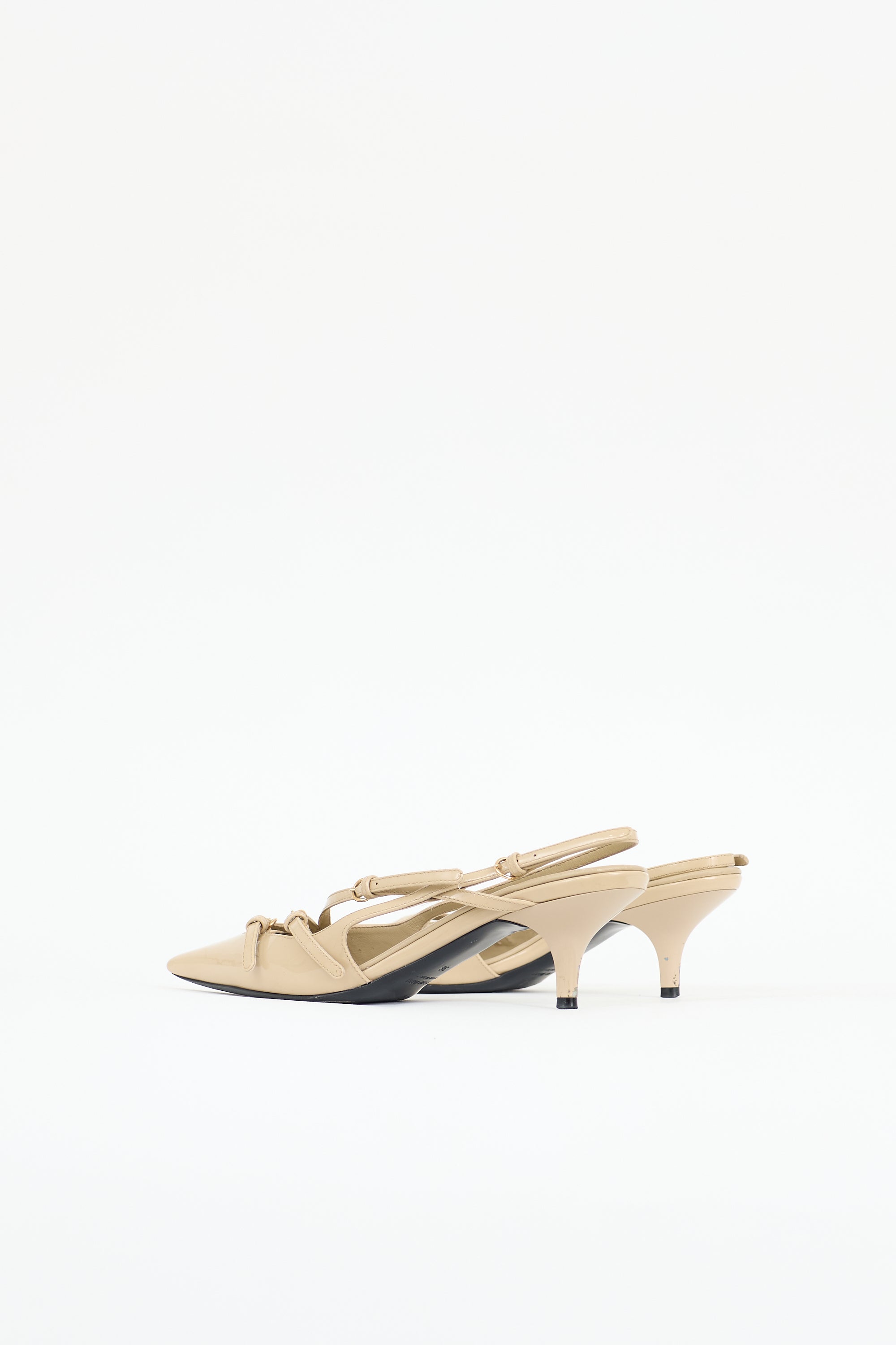 Miu Miu Patent Buckle Slingback Pump