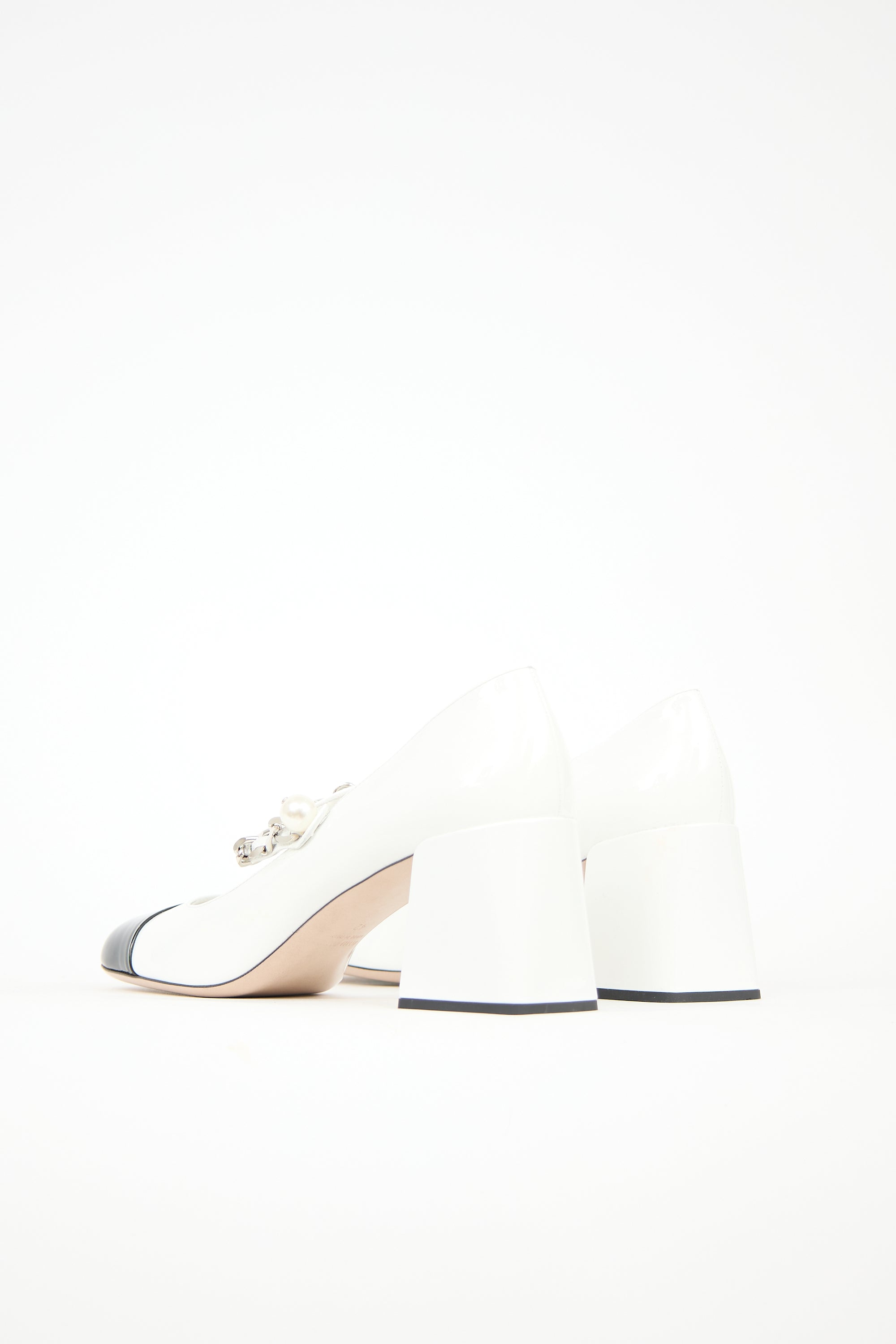 Miu Miu Patent Embellished Pump
