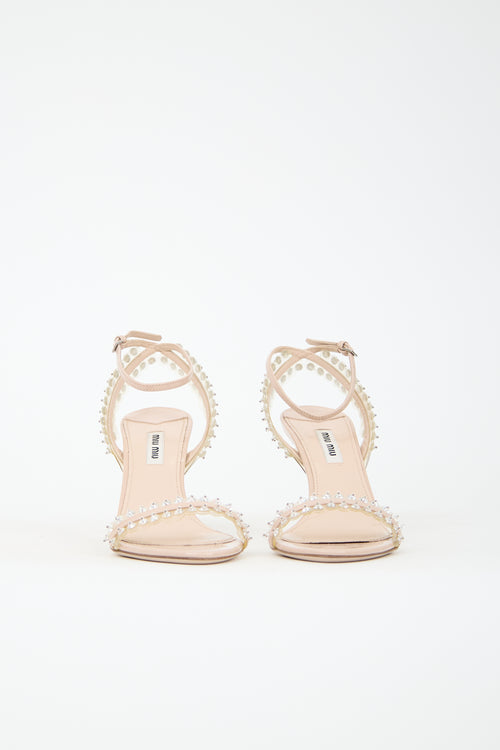 Miu Miu Patent Leather & Crystal Heel