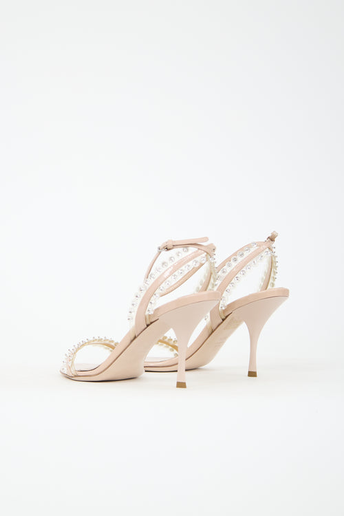 Miu Miu Patent Leather & Crystal Heel