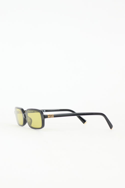 Miu Miu SMU11Z Logo Rectangle Sunglasses