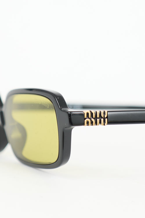Miu Miu SMU11Z Logo Rectangle Sunglasses
