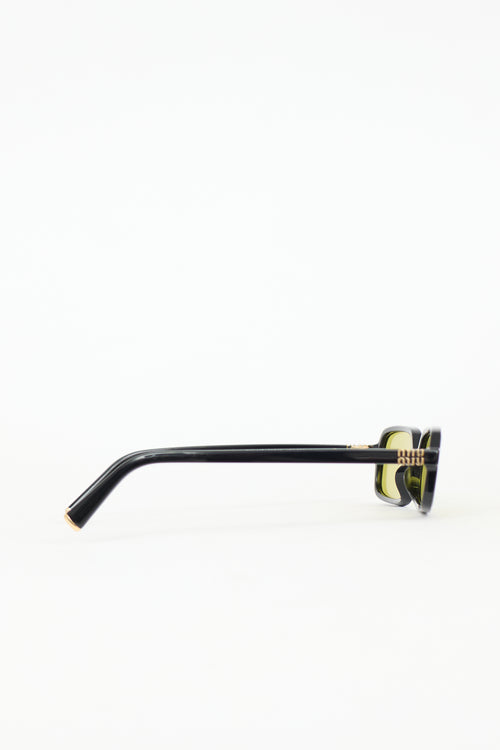 Miu Miu SMU11Z Logo Rectangle Sunglasses