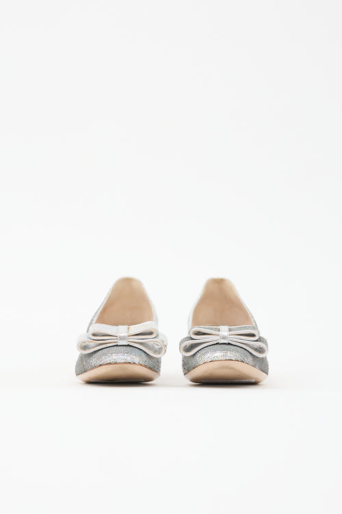 Miu Miu Sequin Bow Pump