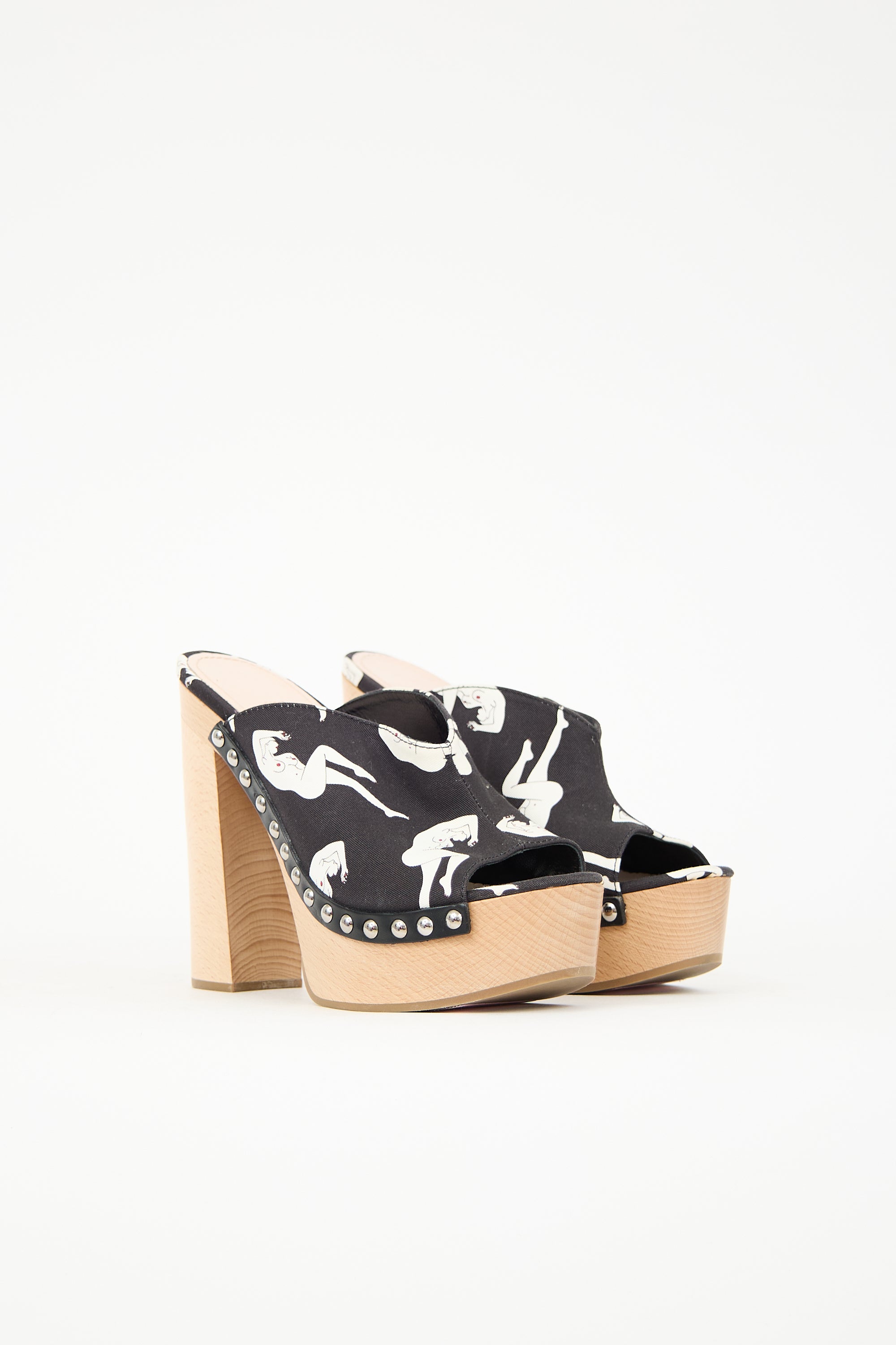 Miu Miu Abstract Printed Mule