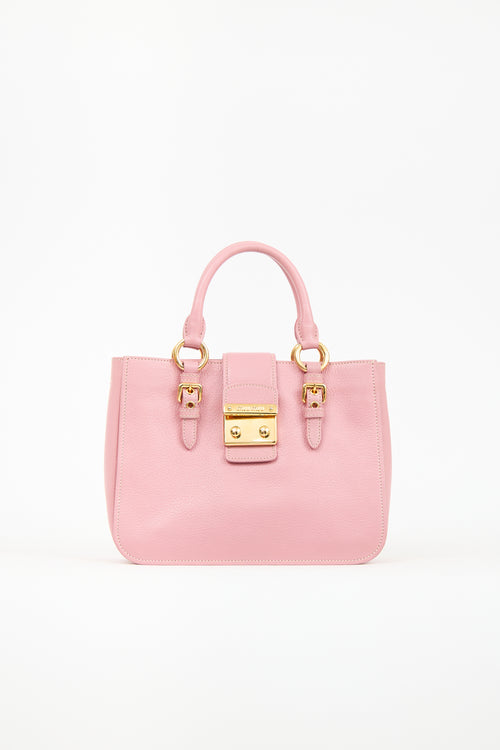 Miu Miu Leather Medium Madras Tote