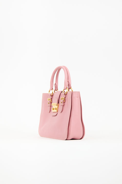 Miu Miu Leather Medium Madras Tote