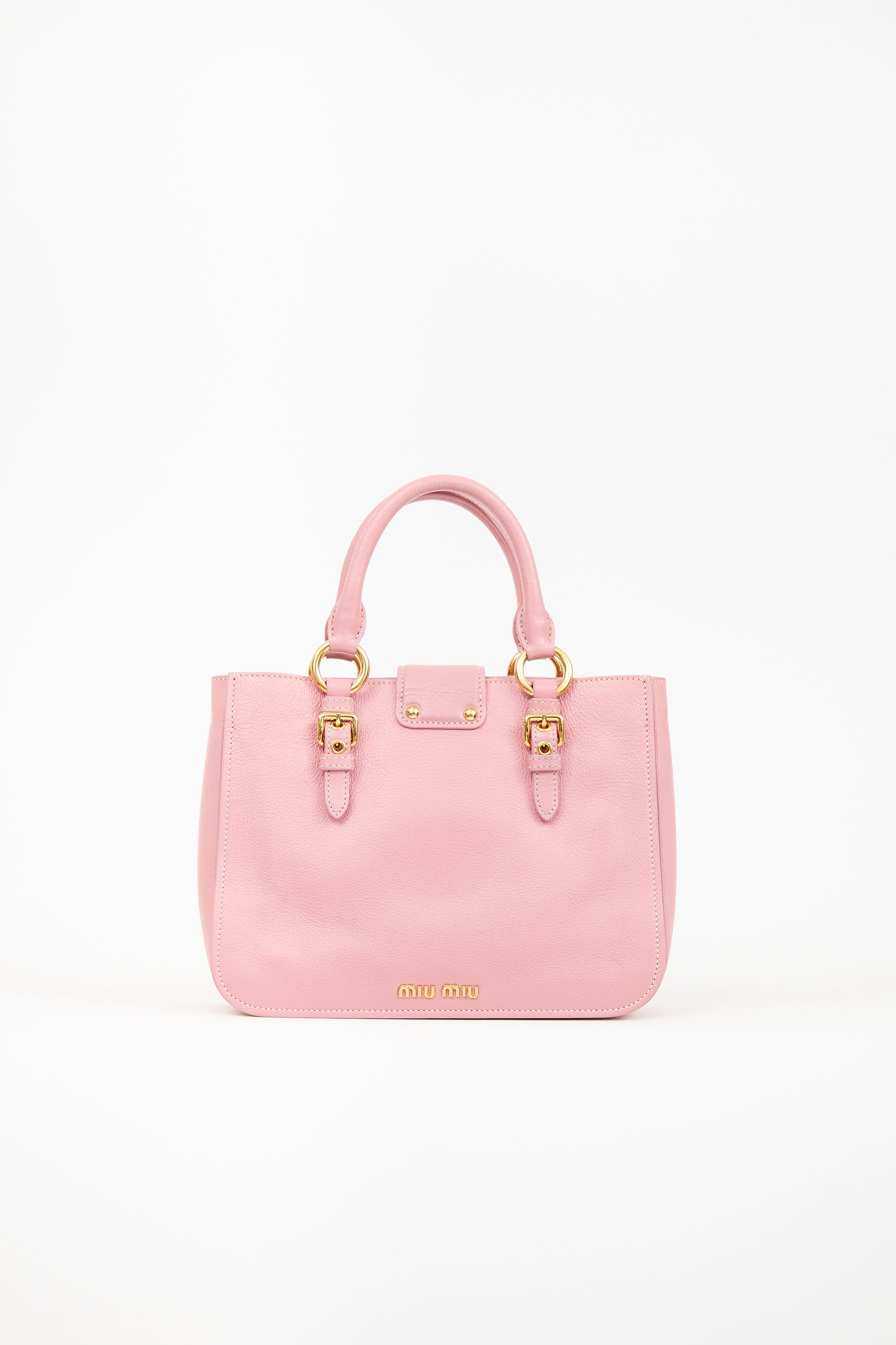 Miu Miu Leather Medium Madras Tote