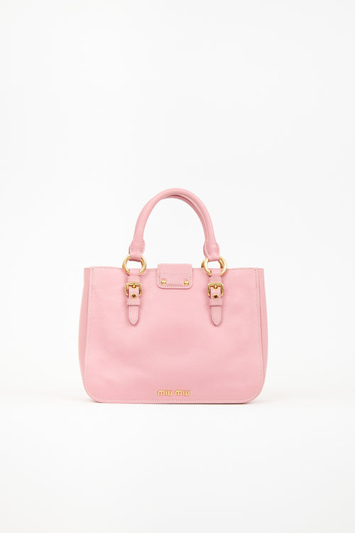 Miu Miu Leather Medium Madras Tote