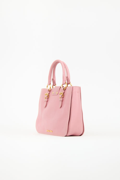 Miu Miu Leather Medium Madras Tote