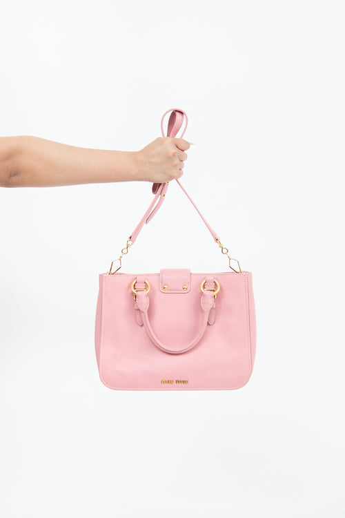 Miu Miu Leather Medium Madras Tote