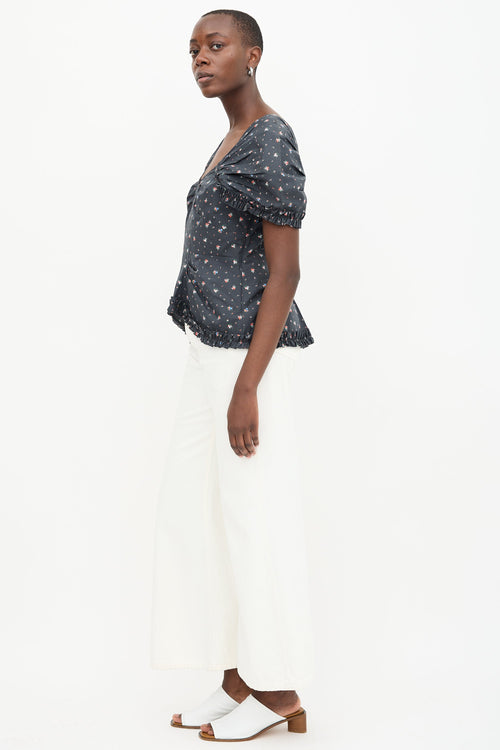 Molly Goddard Floral Cassie Top