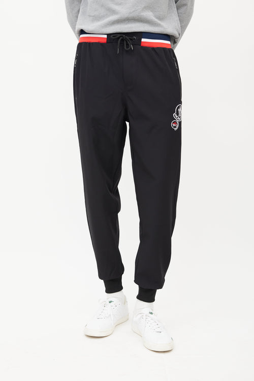Moncler Black & Multicolour Striped Jogger
