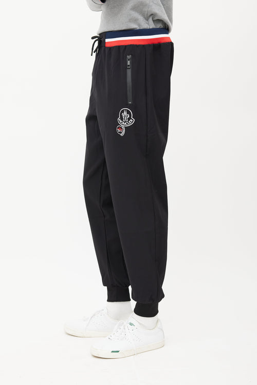 Moncler Black & Multicolour Striped Jogger