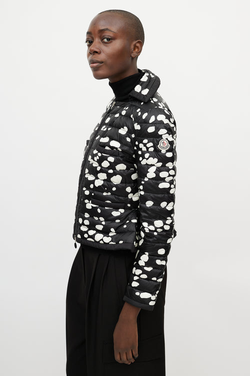 Moncler Black & White Dotted Nylon Jacket