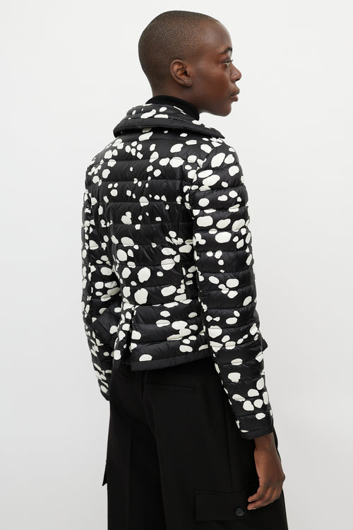 Moncler Black & White Dotted Nylon Jacket