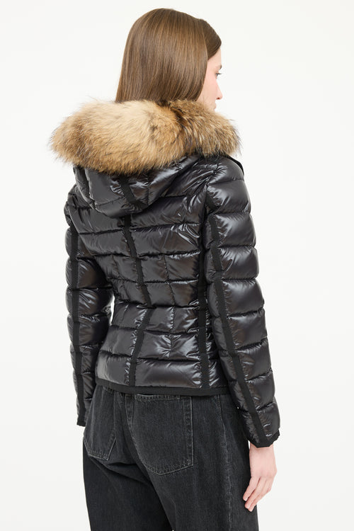 Moncler Down Fur Trim Armoise Puffer Jacket