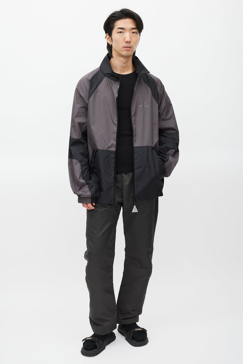 Moncler Grey & Black Hideki Reflective Jacket