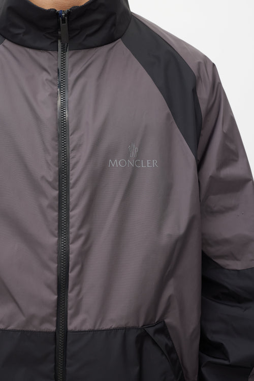 Moncler Grey & Black Hideki Reflective Jacket