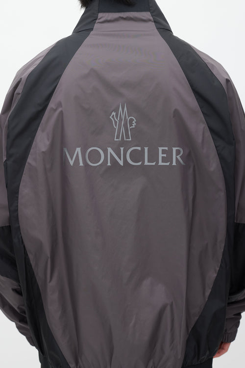 Moncler Grey & Black Hideki Reflective Jacket